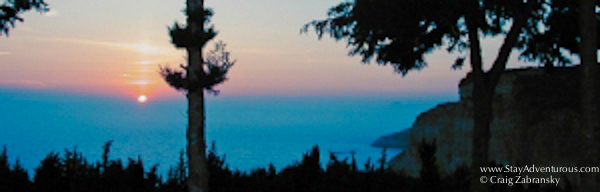 sunset on the greek island of paxos, Ionian Islands, Greece