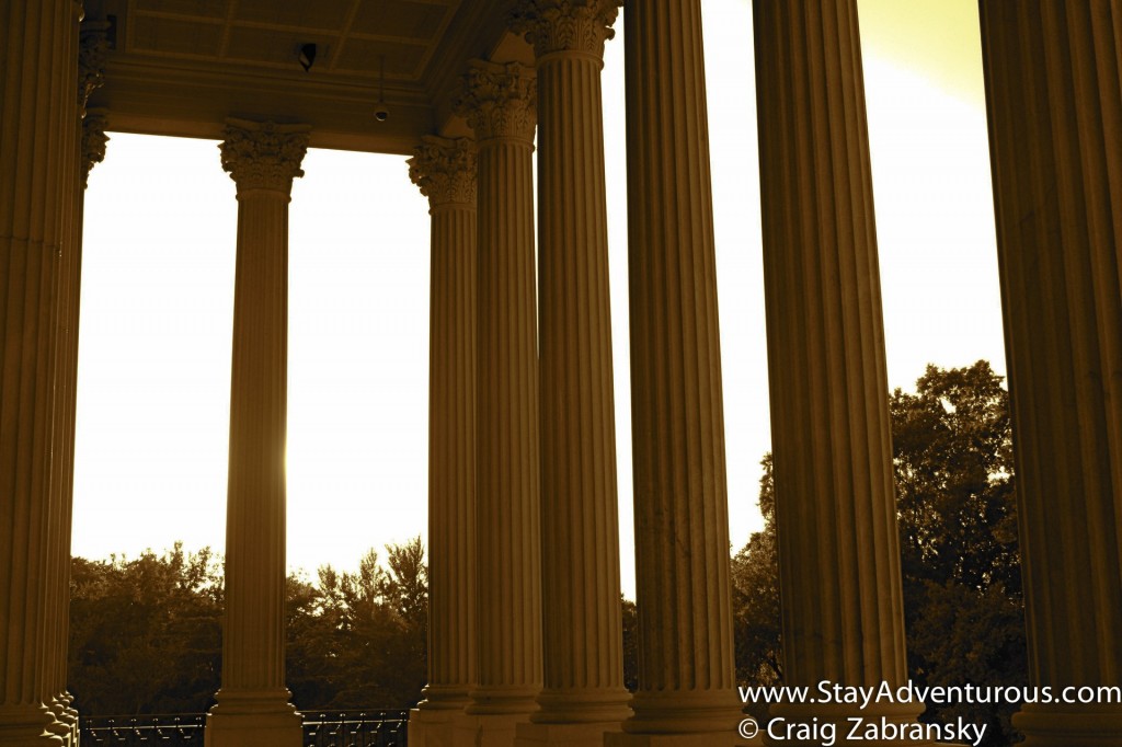 the sunset at the state capital in Columbia, South Carolina