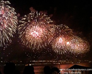 fireworks from macy's in new york city.