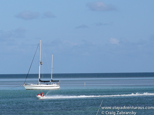 on a jetski in the Florida Keys