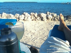 relaxing with a margarita