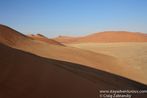 red sand dunes of sossusvlei, namibia 