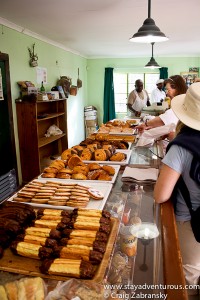 the line at the bakery in Solitaire, Namibia