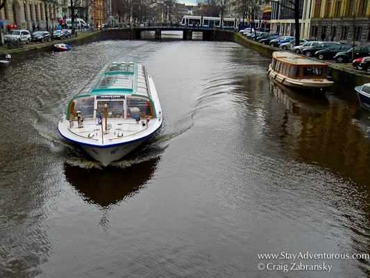 Tour Boat on Amsterdam Canal