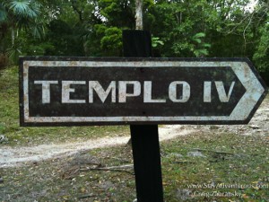 templo IV sign in Tikal