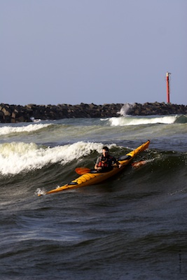 Abraham Levy in a Kayak on the coast of Mexico