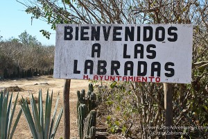 welcome sign at las labradas, mazatlan, mexico