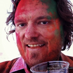 self portrait from Holi Fesitval in New York City thanks to InMedia