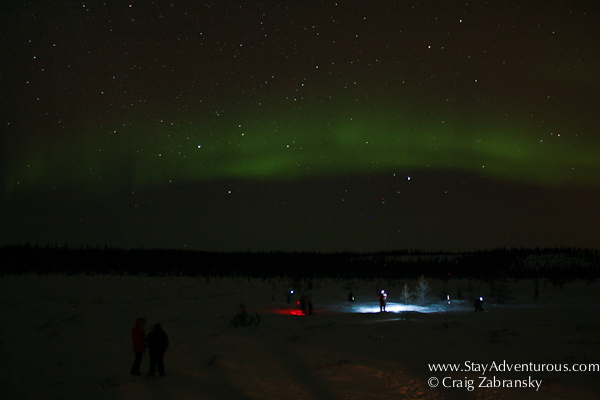 Northern Lights, the Auora Borealis outside of Churchill, Manitoba, Canada with Frontiers North 