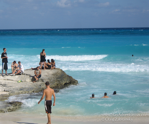 a scene of the beach in Cancun, Mexico 