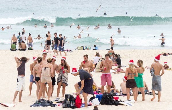 Christmas Scene from Bondi Beach 