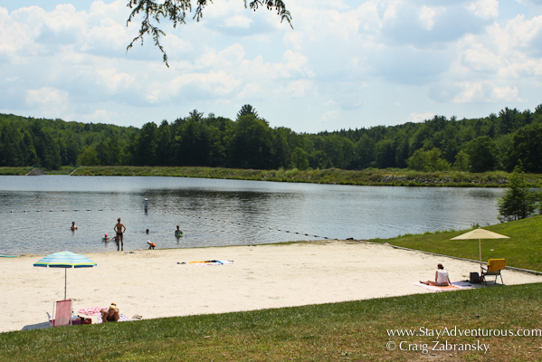 remember Beaver Lake Beach in the Lake Region of Pennsylvania close to Lake Wallenpaupack is man made