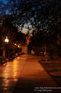 a stroll in Chihuahua City at sunset