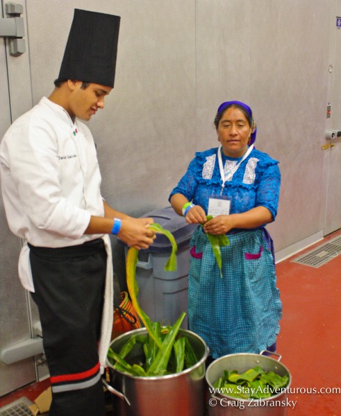 the grandmas, abuelas, working with the new young Mexican chefs to transfer knowledge and deliver delicious mexican cuisine