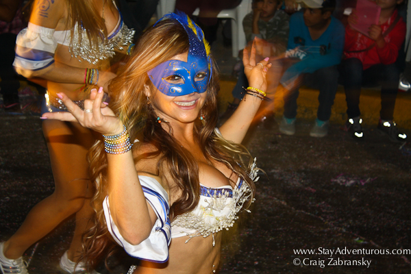 pacifico girl in the carnaval parade in mazatlan mexico