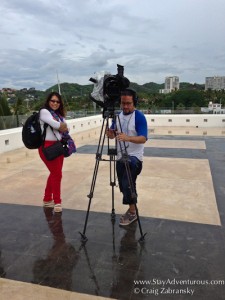 in nuevo vallarta, a film crew sets up to take photage of a new star - Craig Zabransky