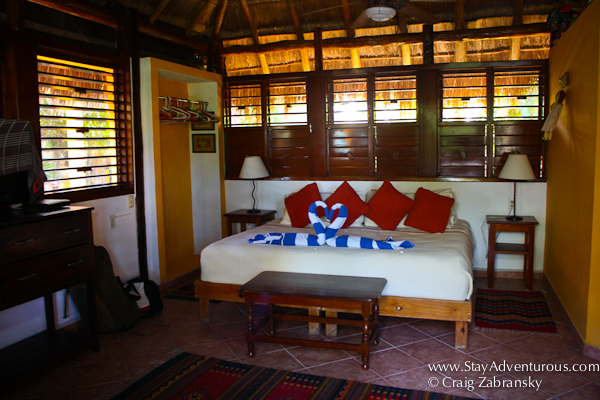 the top floor bedroom of casa de corazon bungalow #2 in Soliman Bay, Tulum, Riviera Maya, Mexico