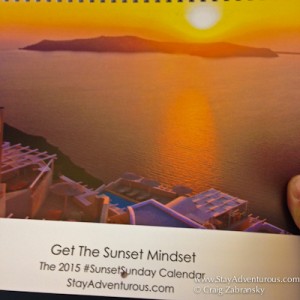 holding the 2015 sunset sunday calendar - get the sunset mindset