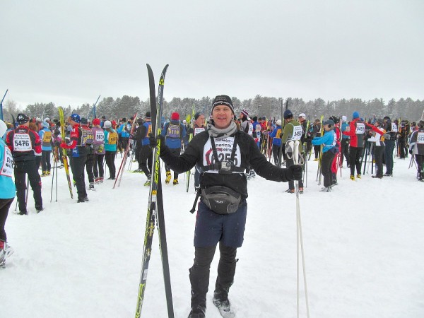 traveling ted races the birkie, skiing