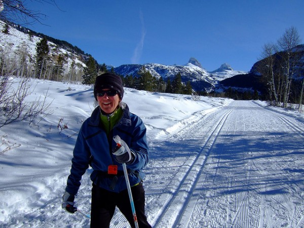 cross country ski inside Grand Teton National Park in the winter