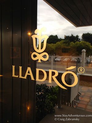 the main doors to Lladro in Valencia, Spain