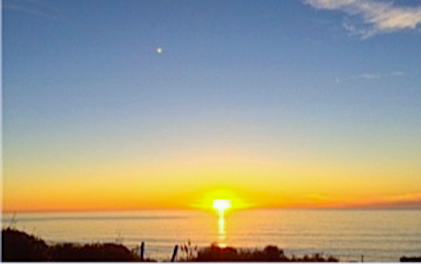 sunset at Big Sur on the California Coast
