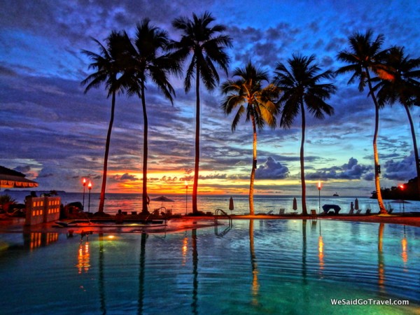 sunset from the island nation of Papau in the western Pacific