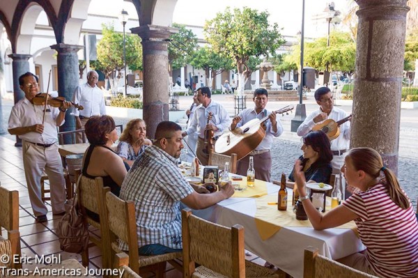 the plaza inside Comala, Colima, Mexico - Eirc Mohl