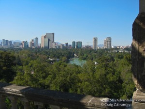 the view of the Mexico City from Chapultepec Castle 