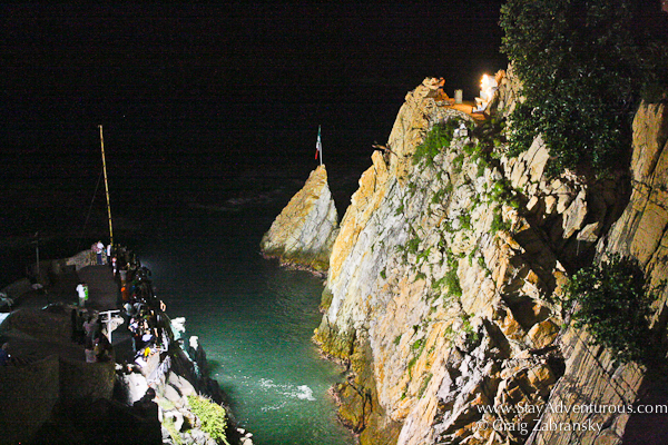 cliffdivers at La Quebrada in Acapulco, Guerrero, Mexico