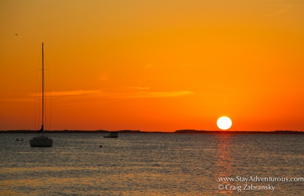 sunset in key largo, florida, taken at Snooks Restaurant