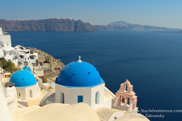 the classic view of Oia, from the best views Santorini