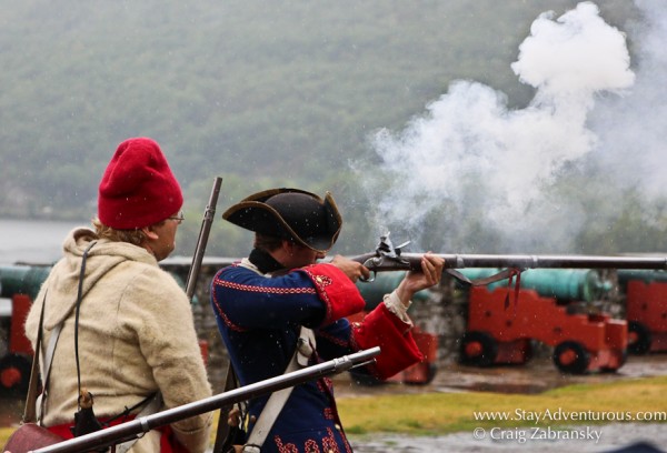 Firing Muskets at Fort Ticonderoga in Upstate New York