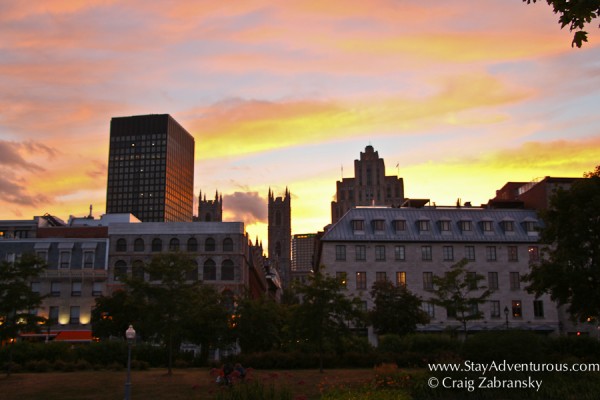 Montreal Waterfront Sunset View 