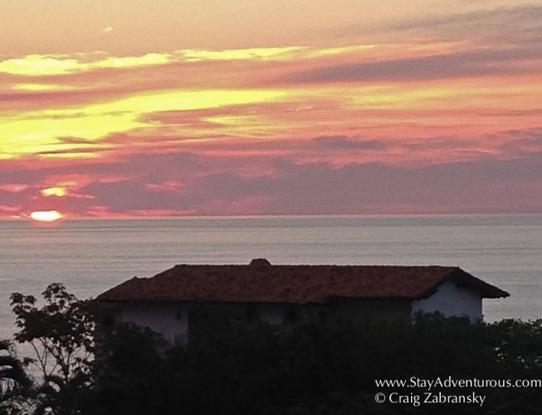 sunset from nemi eco villas in puerto vallarta, mexico