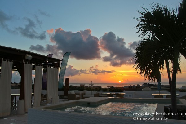 sunrise from the rooftop of the Palm at Playa in Playa Del Carmen