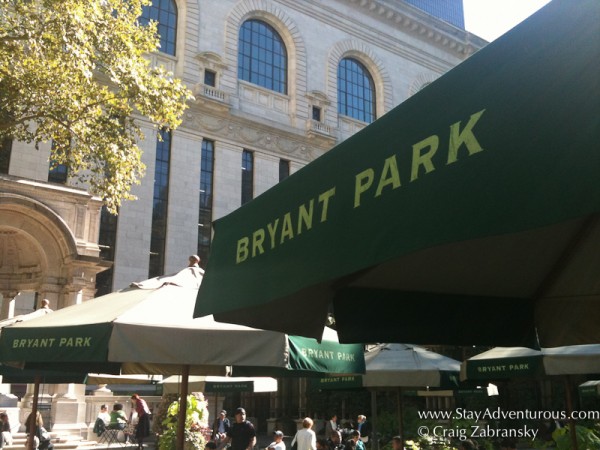 Bryant Park, a favorite NYC destination for a coffee