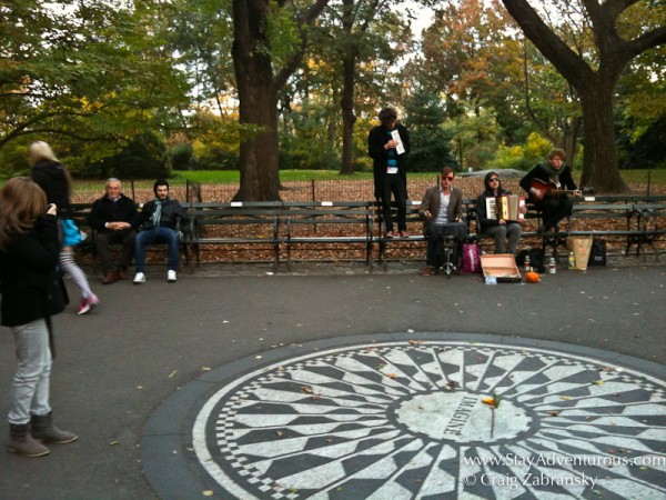 Imagine inside Strawberry Fields, Central Park, NYC