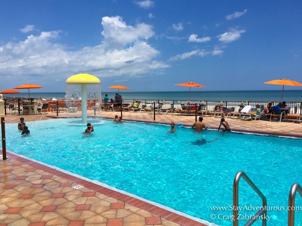La Quinta in Daytona Beach has beach access and a pool too. 