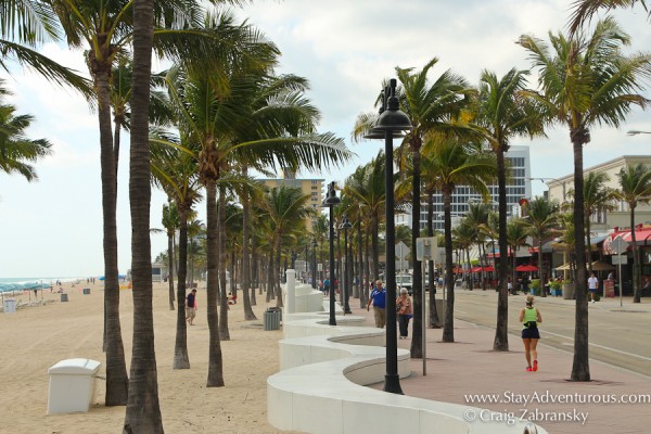 the seaside promendade in flrot lauderdale beach, Florida