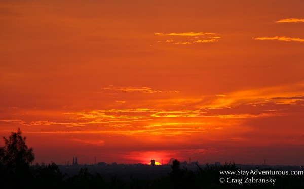 final moments of a mexico sunset in villahermosa, tabasco