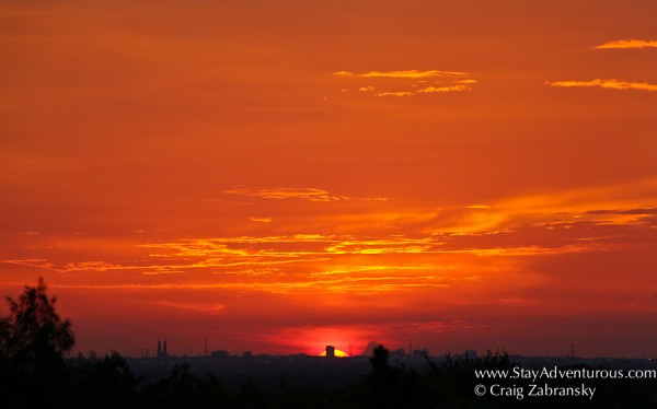 final moments of a mexico sunset in villahermosa, tabasco