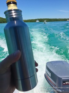 bottle keeper of the boat, florida keys