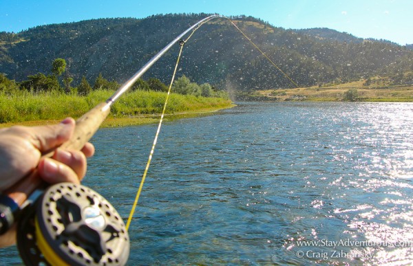 fly fishing on the Missouri River outside of Craig, Montana