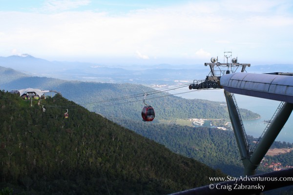 the cable car in Langkawi, Malaysia