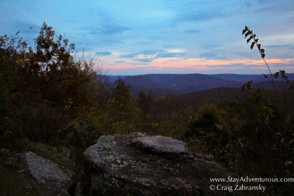 sunset in the ozarks of Arkansas