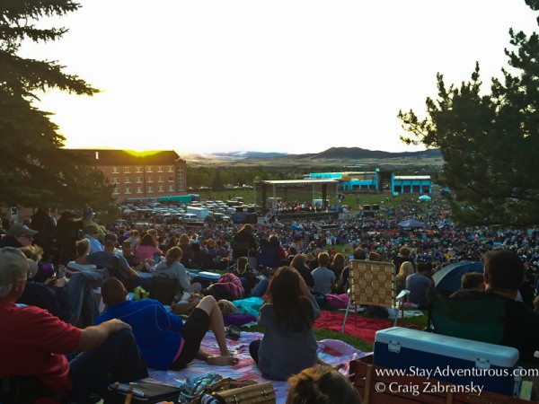 the tailgate of blankets at the symphony under the stars in helena, montana