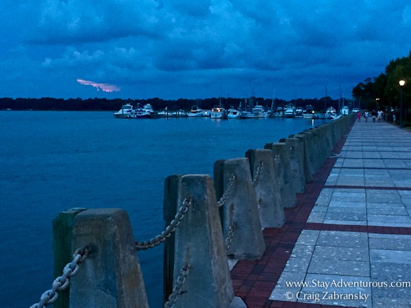 sunset in beaufort, south carolina