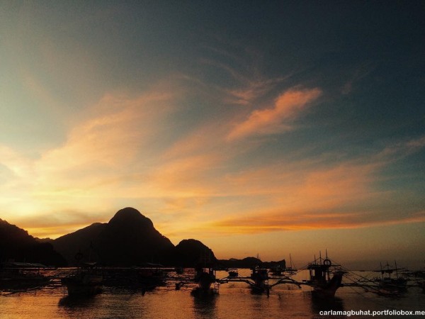 el nido sunset in palawan Philippines