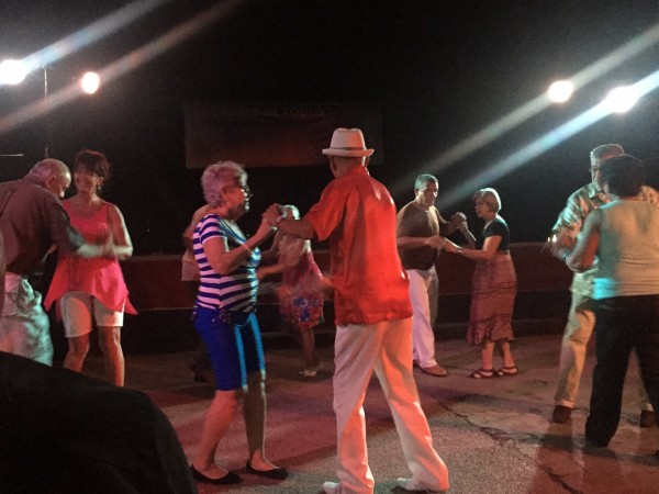 Salas Dancing in Cuba with founders of Casino Salsa